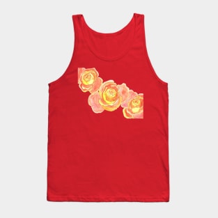 Orange Roses Watercolor Tank Top